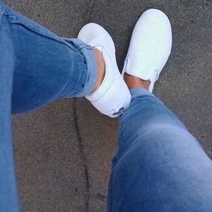 White Slip on Vans